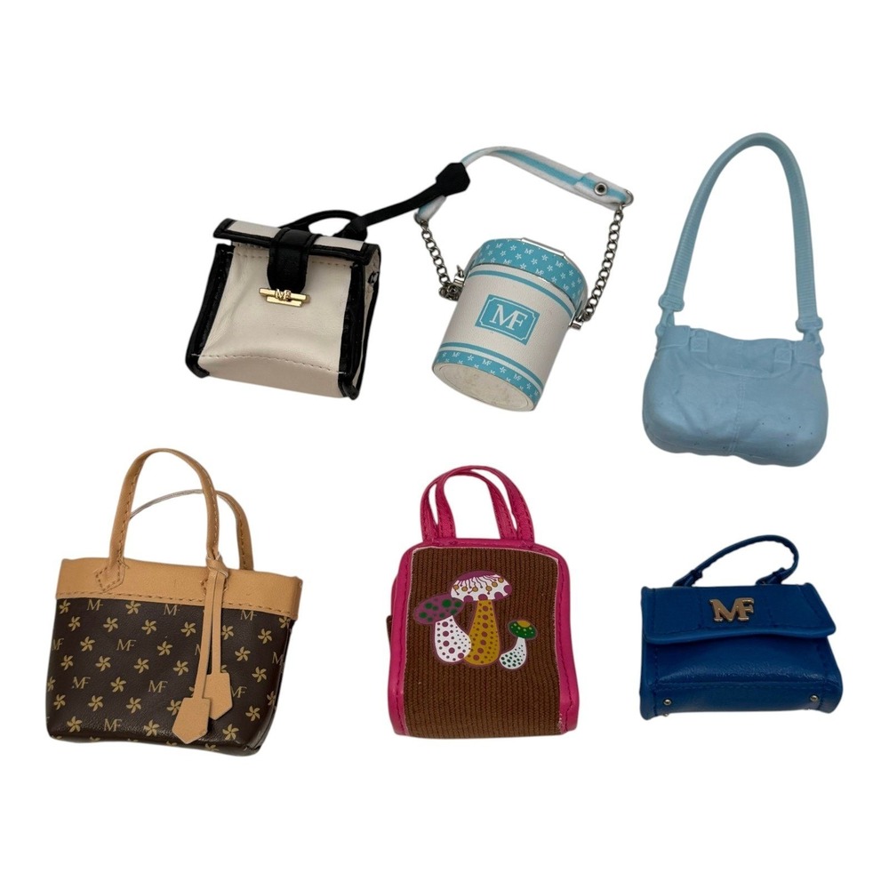 Zuru‎ Mini Brands Fashion Miniature Purse Lot 6pc Multicolor Doll Accessories